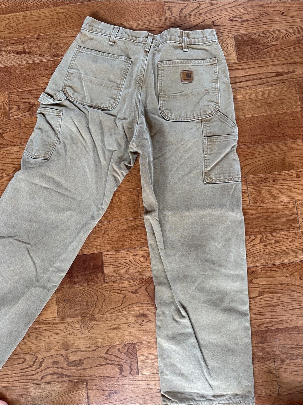 Carhartt Men's Tan Cargo Work Pants with Utility Pockets